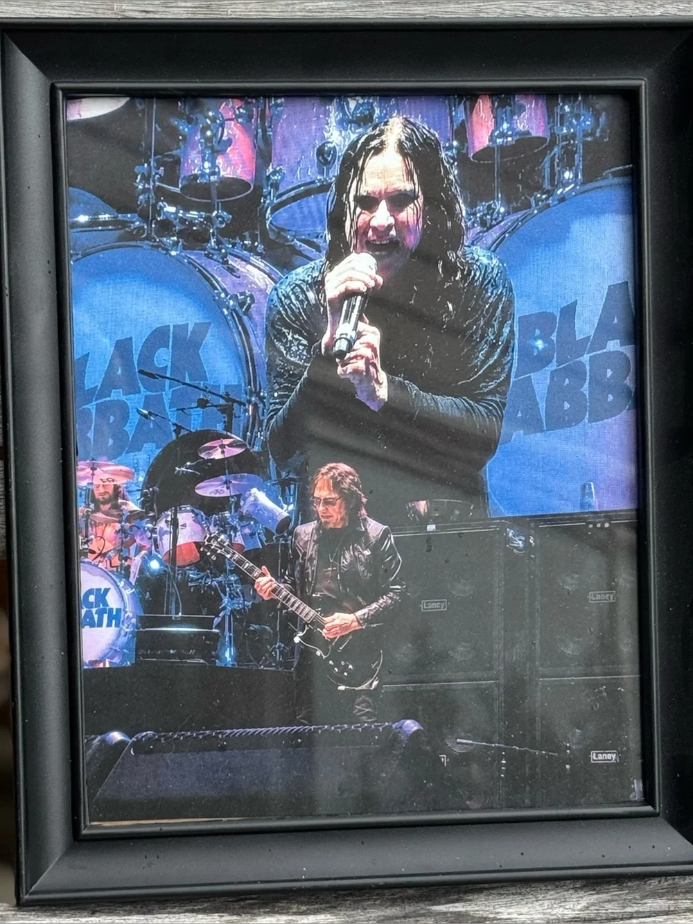 Original Black Sabbath 2016 Front Row Photo | Tony Iommi & Ozzy Osbourne | Frame - Picture 12 of 15